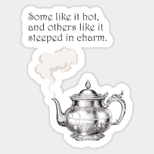 Steeped in Charm: A Victorian Tea-Time Delight Sticker